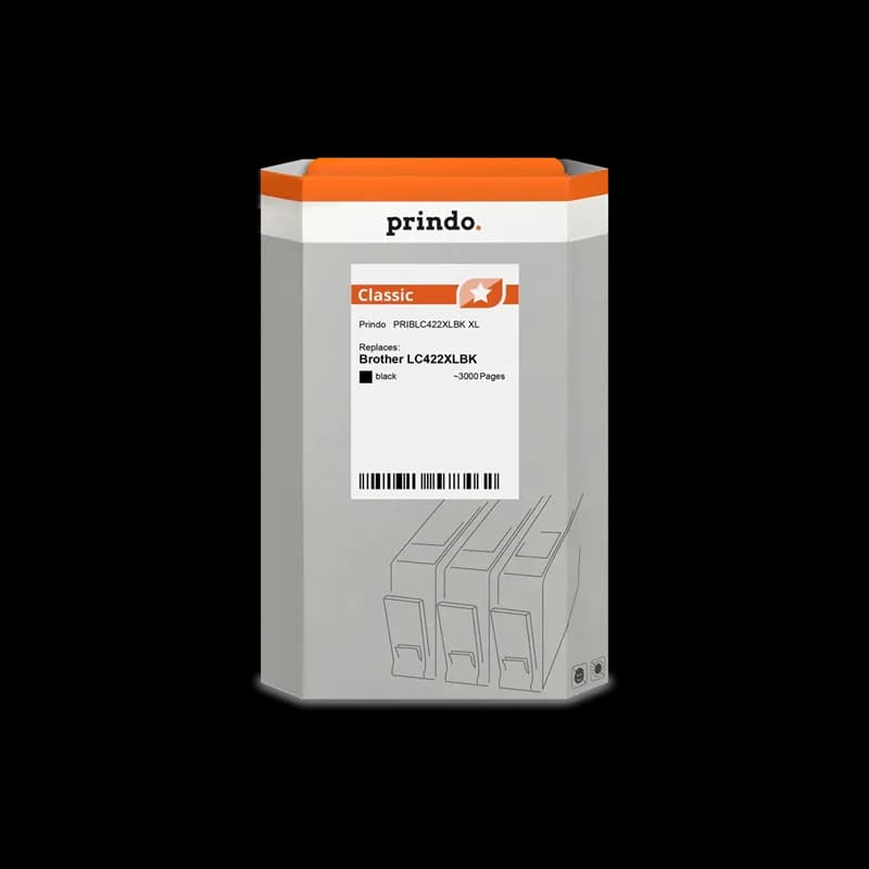 Prindo Classic XL PRIBLC422XLBK – Cartouche d’encre noire compatible Brother LC-422XLBK