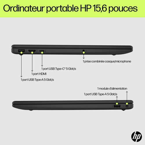 HP - 15-fd1016nf 15.6" FHD/Core 5 120U/16Go/512Go/W11