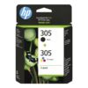 HP HP 305 Pack de 2 Cartouches d’Encre Originales (Noir HP HP 305 Pack de 2 Cartouches d’Encre Originales (Noir