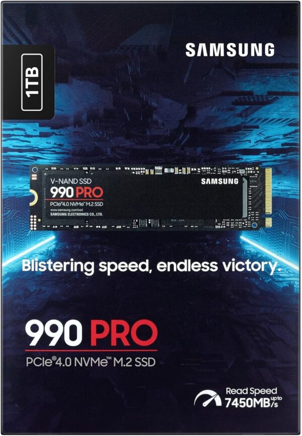 Samsung SSD 990 Pro NVMe M.2 Pcle 4.0, SSD Interne, Capacité 1 To