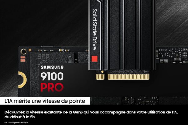 81osw3O2fRL._AC_SL1500_ Samsung SSD Interne 9100 PRO NVMe M.2 Pcle 5.0, SSD Interne, Capacité 2 To