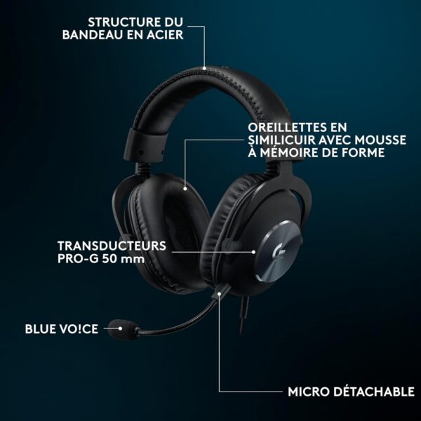 Logitech Logitech - Logitech G Pro X Gaming Headset Noir