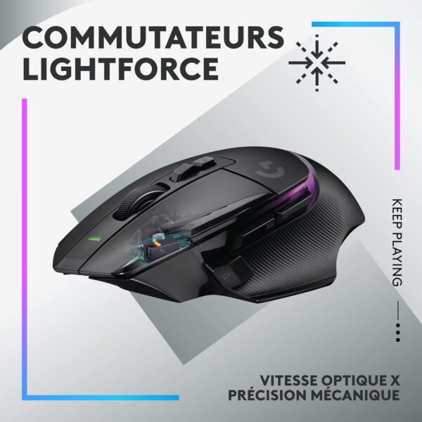 Logitech - Souris sans fil Logitech G502 X Plus RGB (Noir)