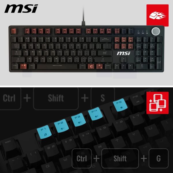 Clavier Gamer mécanique (Red Switch) MSI Forge GK320 RGB (Noir)