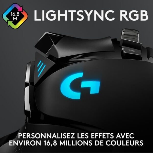 Souris filaire Logitech G502 Hero RGB (Noir)