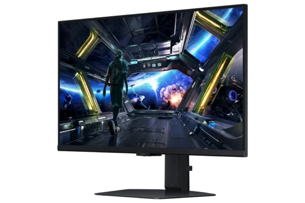 Ecran 27'' Samsung Gaming ODYSSEY G7 Noir IPS 144Hz 1ms 3840X2160 350 cd/m² 2xHDMI DP 2xUSB LAN HPs Smart TV Pied reglable en hauteur Inclinable Pivotable