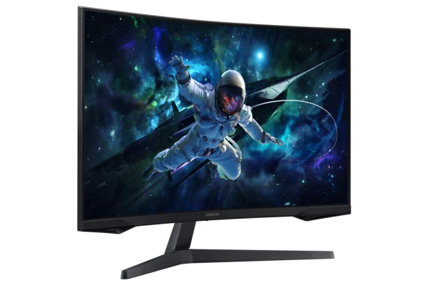 Ecran 32'' Samsung Gaming Odyssey G55C Noir QHD 2560x1440 165Hz Incurvé 1000R 1ms VA 300cd/m² 2500:1 HDR10 HDMI Displayport Pied Ajustable en Inclinaison