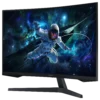 Ecran 32'' Samsung Gaming Odyssey G55C Noir QHD 2560x1440 165Hz Incurvé 1000R 1ms VA 300cd/m² 2500:1 HDR10 HDMI Displayport Pied Ajustable en Inclinaison
