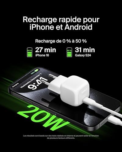 Belkin BoostCharge Chargeur USB-C Rapide Cubic, Prise