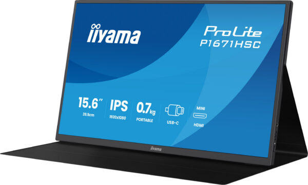 6d750c45ea0e1534c390dc59e2354d62446b17ec iiyama ProLite P1671HSC-B1 écran plat de PC 39,6 cm (15.6") 1920 x 1080 pixels Full HD LED Noir