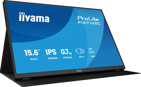 e2498e8f8a642a89ceb2e19dd063cb84be59bccd iiyama ProLite P1671HSC-B1 écran plat de PC 39,6 cm (15.6") 1920 x 1080 pixels Full HD LED Noir