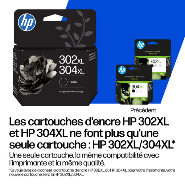 11bd0ee5c35fec4fcfbca0a1f13b0dbc29b35919 HP 302/304 Cartouche d’encre noire authentique B7RT7AE