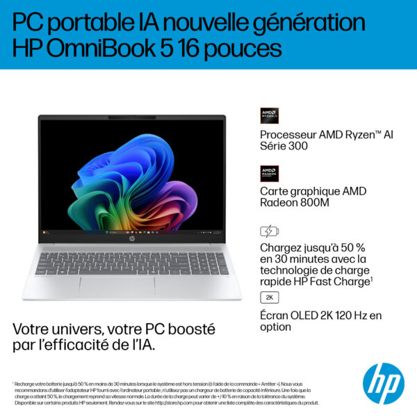 HP OmniBook 5 16-ag1007nf Ryzen AI 7 OLED 16