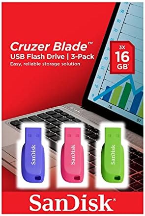 SanDisk Cruzer Blade 16 Go - Lot de 3 clés USB