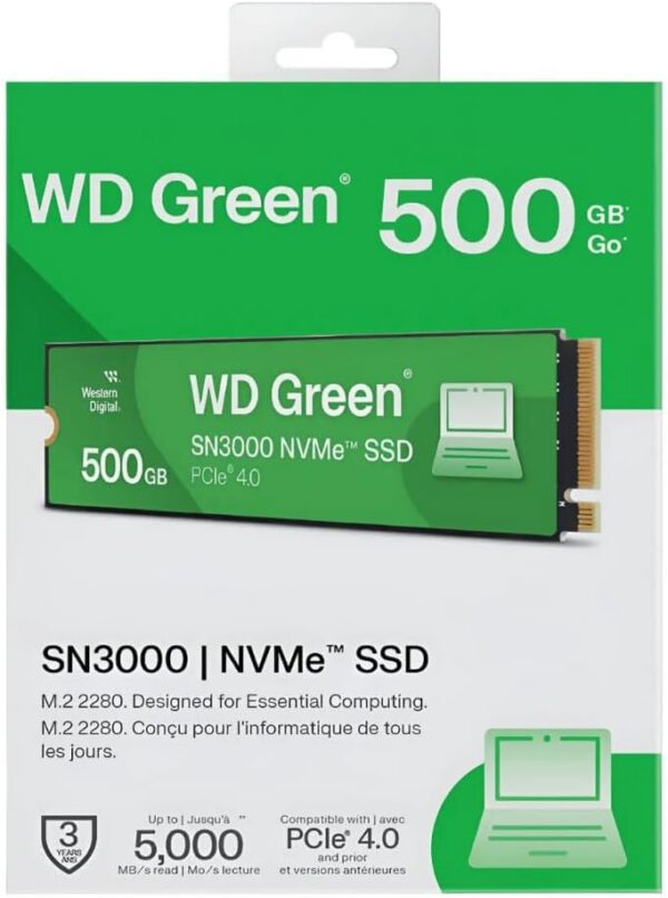 51QJh5hUG6L._AC_SL1000_ WD Green SN3000 WDS500G4G0E SSD NVMe 500 Go