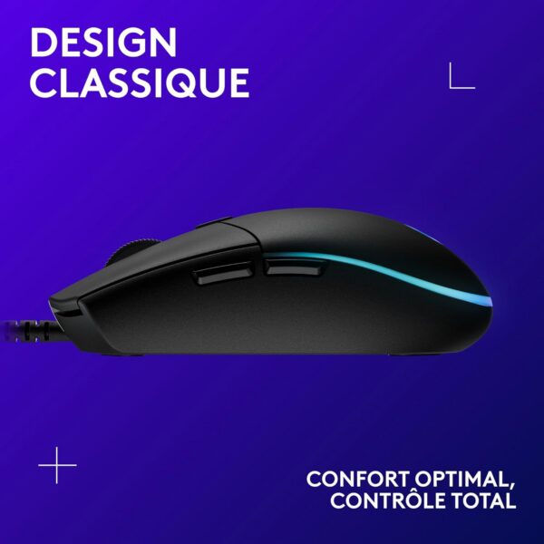 Logitech G203 LIGHTSYNC - Souris gaming USB RGB noire