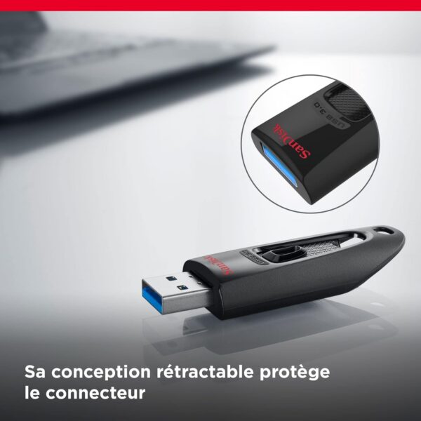 SanDisk Ultra 128 Go - Clé USB 3.0 noire