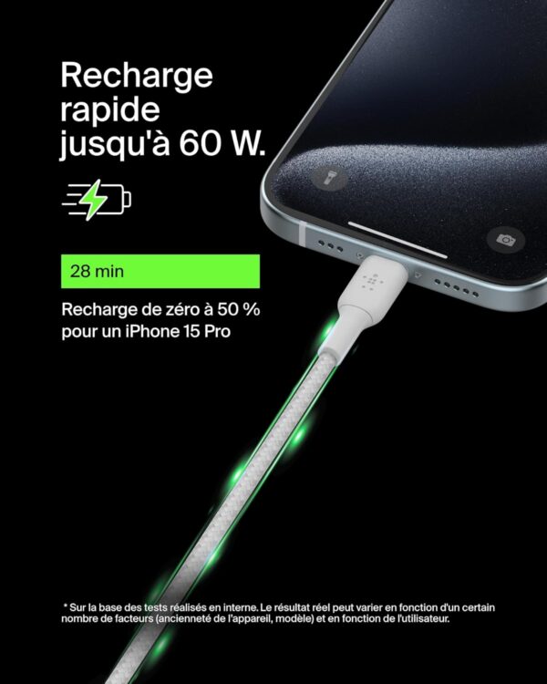 Belkin BoostCharge CAB004bt1MWH câble USB-C vers USB-C
