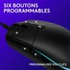 Logitech G203 LIGHTSYNC - Souris gaming USB RGB noire