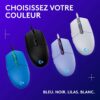 Logitech G203 LIGHTSYNC - Souris gaming USB RGB noire