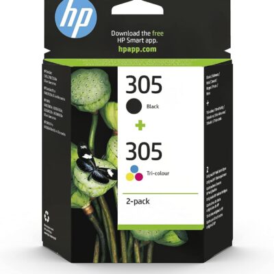 HP HP 305 Pack de 2 Cartouches d’Encre Originales (Noir HP HP 305 Pack de 2 Cartouches d’Encre Originales (Noir