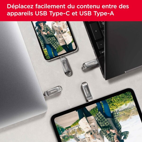 SanDisk Ultra Dual Drive Luxe 128 Go USB-C / USB-A