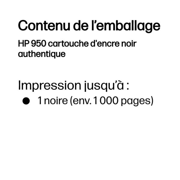 9b026baef243b72ecf7ecff19fa7e55588a51081 HP 950 CN049AE - Cartouche d'encre noire authentique